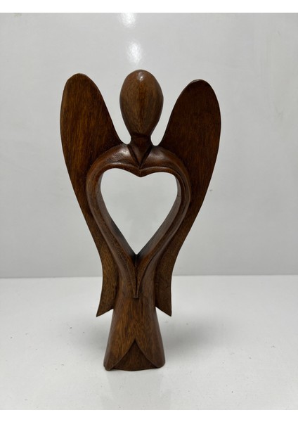 Ahşap Melek Biblo Kalpli 30 cm fiyatları