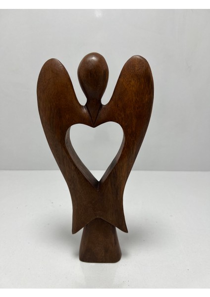 Ahşap Melek Biblo Kalpli 30 cm modelleri
