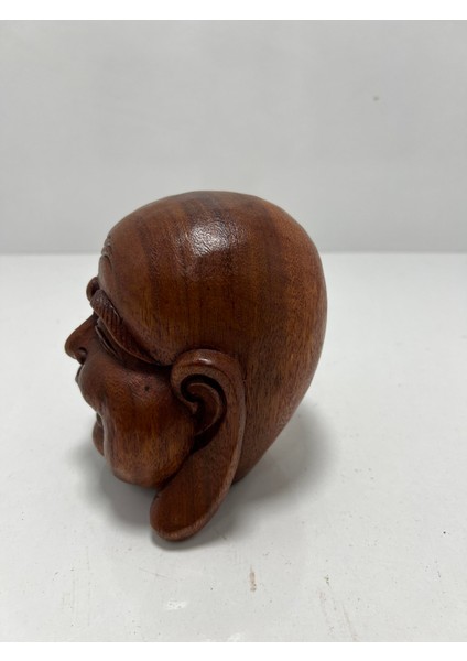 Ahşap Gülen Buda Kafası Biblo 12 cm modelleri