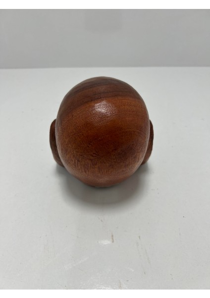 Ahşap Gülen Buda Kafası Biblo 12 cm fırsatları