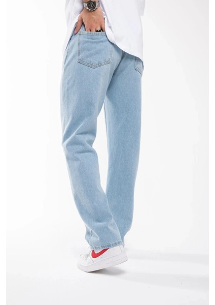 Buz Mavi Baggy Pantolon