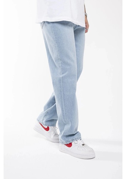 Buz Mavi Baggy Pantolon