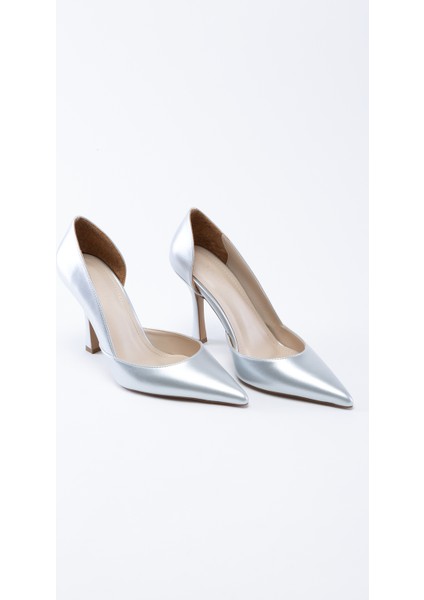 Gleen Gümüş Yan Detaylı Abiye Stiletto fırsatları