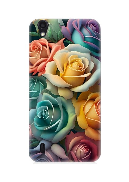 Vestel 5000 Uyumlu Pastel Soft Güller Desenli Silikon Kılıf