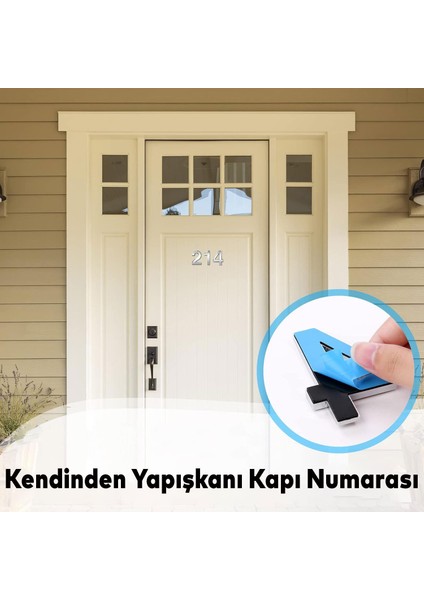 Kapı Numarası Yapışkanlı Parlak Krom Numaraları 37.5 mm 0 Numara Rakam Sayı