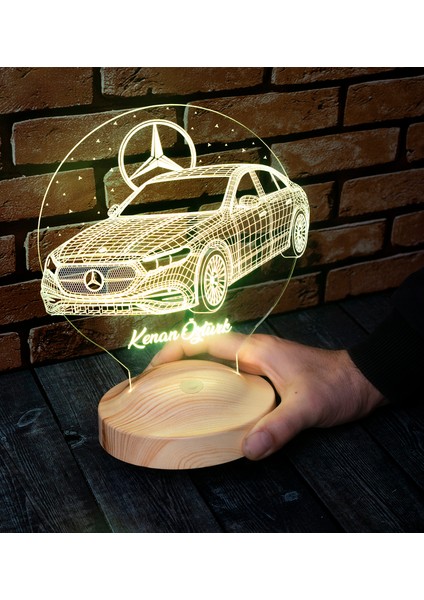 Babaya Mercedes Tasarımlı Hediye, Mercedes Benz Figürlü LED Masa Lambası, Mercedes Hayranlarına Dekoratif Hediye fırsatları