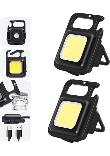 Senalstore Ledli Mini Taşınabilir USB Şarj Edilebilir 3 Fonksiyonlu Mıknatıslı Parlak LED Işık indirimleri