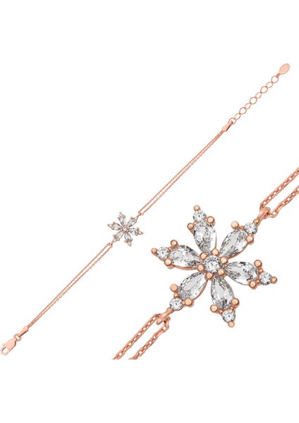 Gümüş Rose Beyaz Lotus Çiçeği Kadın Bileklik fırsatları