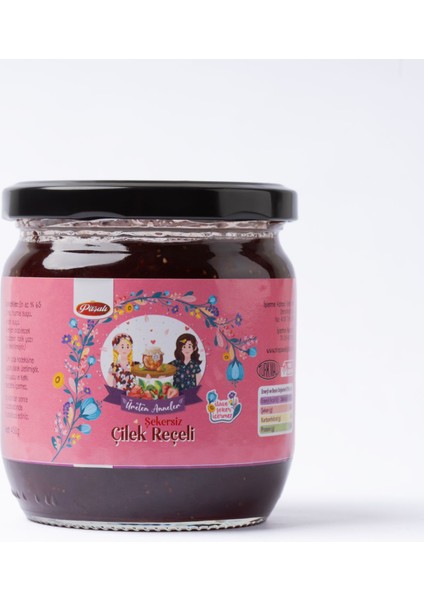 Şekersiz Çilek Reçeli 450 gr