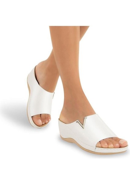 Perla 31148-019 Anatomik Taban Kadın Terlik Beyaz 36-40 modelleri