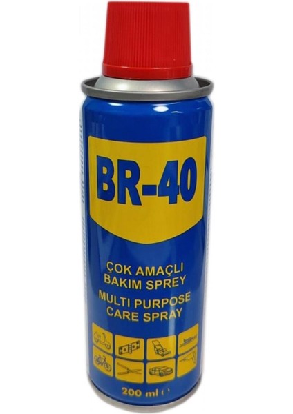 Br-40 Çok Amaçlı Hızlı Yağlayıcı, Pas Sökücü Sprey 200 Ml. 0850120