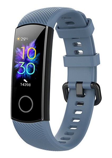 honor Band 4 Uyumlu Silikon Klasik Kordon Kayış Petrol Mavi