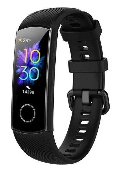 honor Band 4 Uyumlu Silikon Klasik Kordon Kayış Siyah