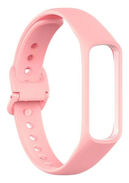 Samsung Galaxy Fit 2 R220 Uyumlu Silikon Klasik Kordon Kayış Açık Pembe