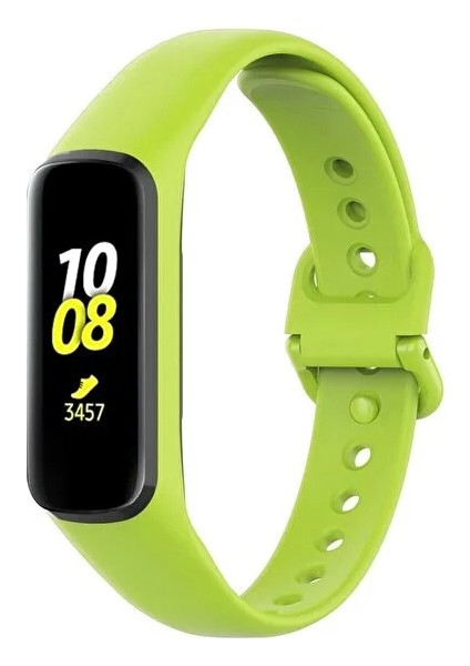 Samsung Galaxy Fit 2 R220 Uyumlu Silikon Klasik Kordon Kayış Açık Yeşil
