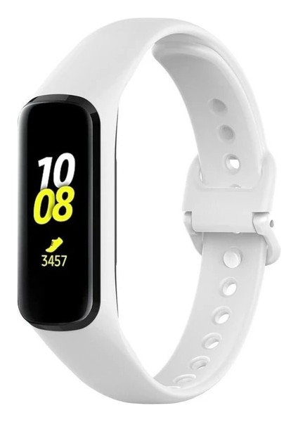 Samsung Galaxy Fit 2 R220 Uyumlu Silikon Klasik Kordon Kayış Beyaz