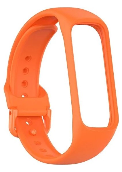 Samsung Galaxy Fit 2 R220 Uyumlu Silikon Klasik Kordon Kayış Turuncu