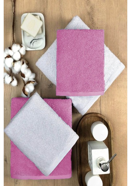 4 Lü Banyo Havlusu Takımı Soft Büyük Havlulu Pamuklu Havlu Seti 90X150 cm Beyaz fiyatları