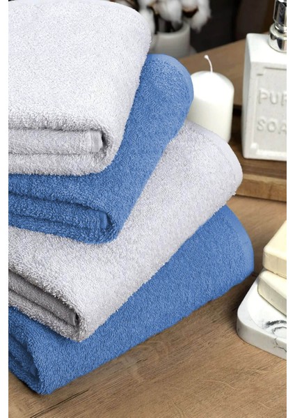 4 Lü Banyo Havlusu Takımı Soft Büyük Havlulu Pamuklu Havlu Seti 90X150 cm Beyaz modelleri