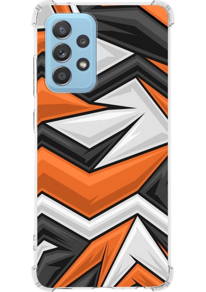 Galaxy A52S Uyumlu Köşe Korumalı Antişok Kapak Grafiti Tasarımlı Şeffaf Kılıf