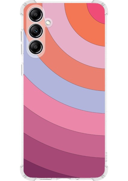 Samsung Galaxy A35 Uyumlu Köşe Korumalı Antişok Kapak Renk Cümbüşü Tasarımlı Şeffaf Silikon Kılıf