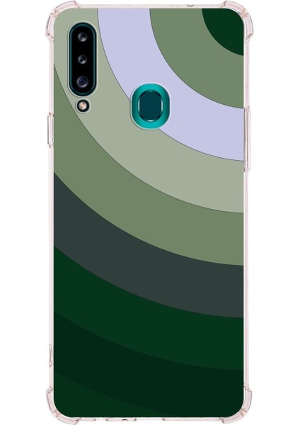 Samsung Galaxy A20S Köşe Korumalı Antişok Kapak Renk Cümbüşü Tasarımlı Silikon Kılıf