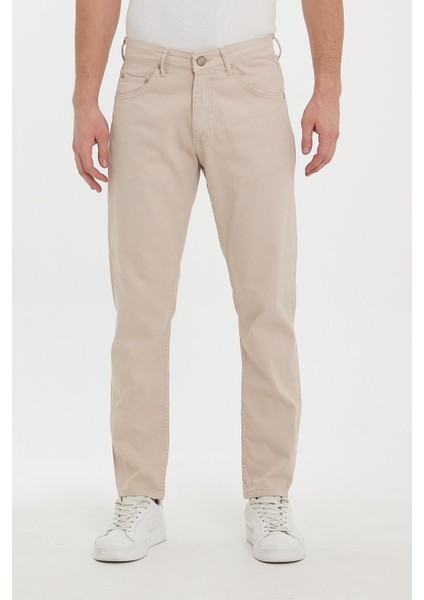 Erkek Classicfit Comfort Sokak Stili Günlük Klasik Pantolon Taş