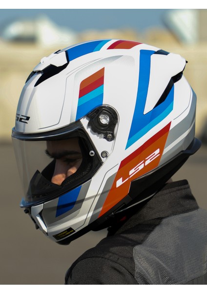 Stream 2 Vıntage Beyaz-Mavi-Kırmızı Kask fiyatları