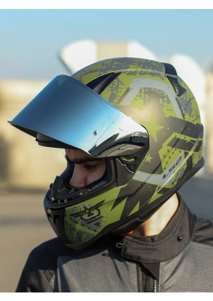 Rapıd 2 Thunder Bırds Mat Yeşil-Siyah-Gri Kask fiyatları