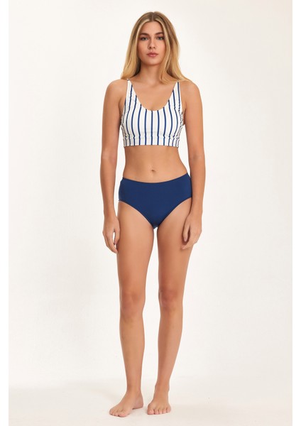 Özel Tasarım Çizgili Bikini Takım KK06