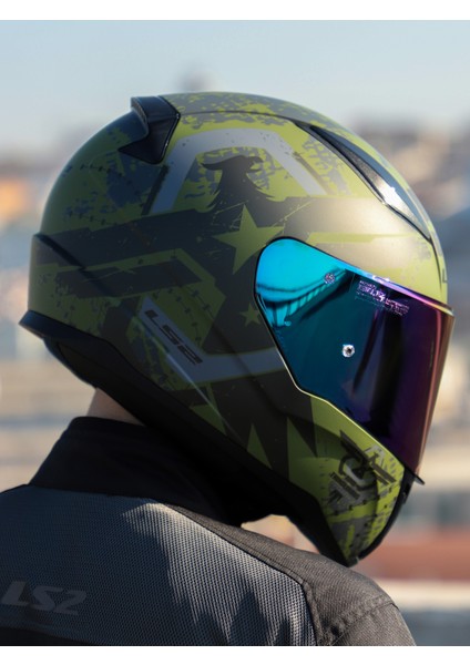 Rapıd 2 Thunder Bırds Mat Yeşil-Siyah-Gri Kask fiyatları