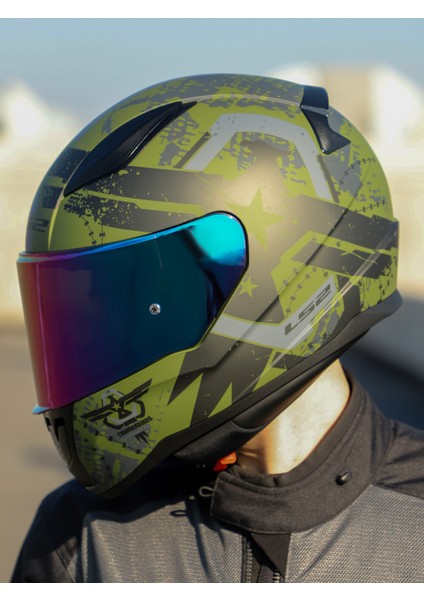 Rapıd 2 Thunder Bırds Mat Yeşil-Siyah-Gri Kask modelleri