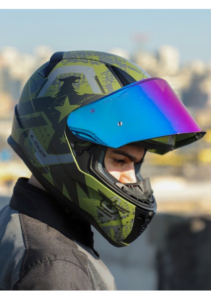 Rapıd 2 Thunder Bırds Mat Yeşil-Siyah-Gri Kask indirimleri