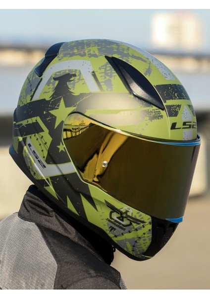 Rapıd 2 Thunder Bırds Mat Yeşil-Siyah-Gri Kask