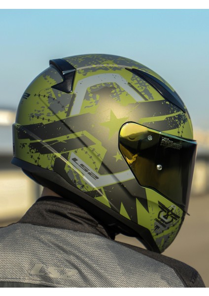 Rapıd 2 Thunder Bırds Mat Yeşil-Siyah-Gri Kask