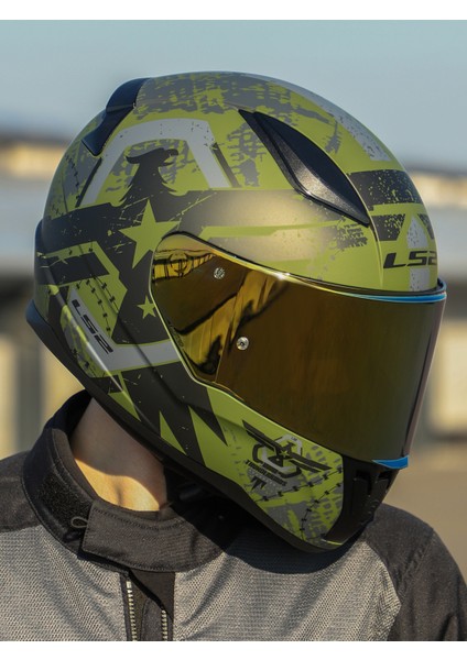 Rapıd 2 Thunder Bırds Mat Yeşil-Siyah-Gri Kask