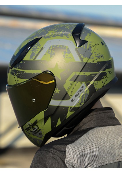 Rapıd 2 Thunder Bırds Mat Yeşil-Siyah-Gri Kask