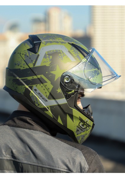 Rapıd 2 Thunder Bırds Mat Yeşil-Siyah-Gri Kask