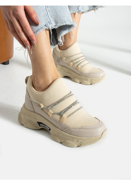 Never Ekru Taş Detay Kadın Sneakers fiyatları