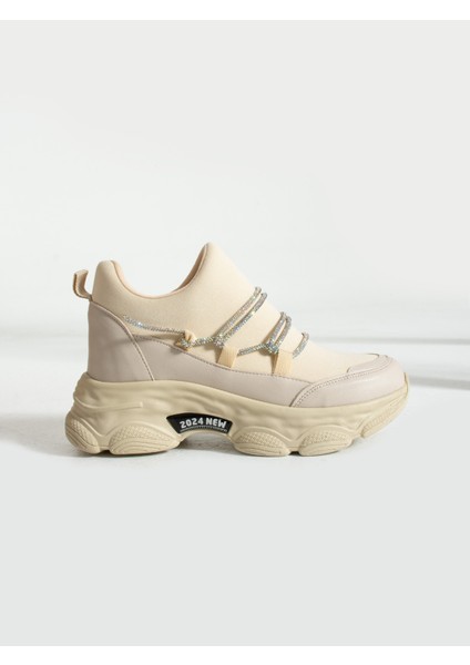 Never Ekru Taş Detay Kadın Sneakers fırsatları