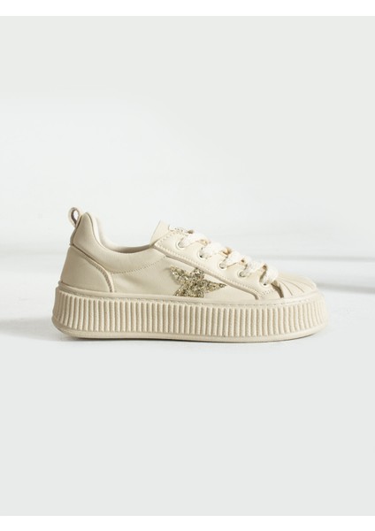 Star Krem Yıldız Detay Kadın Sneakers fırsatları