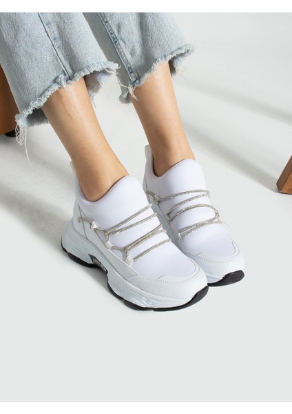 Never Beyaz Taş Detay Kadın Sneakers fiyatları