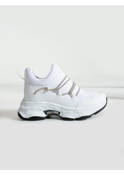 Never Beyaz Taş Detay Kadın Sneakers fırsatları