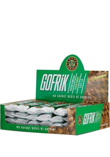 Kahve Dünyası Gofrik Antep Fıstıklı Çikolata 33 gr x 24 Adet