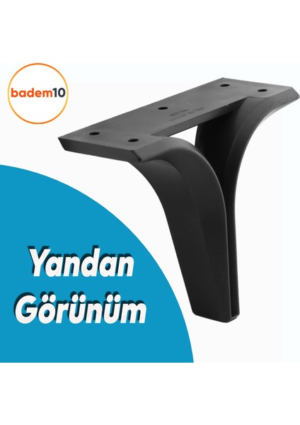 Begonya Lüks Mobilya Kanepe Sehpa Tv Ünitesi Oturma Grubu Koltuk Ayağı Baza Ayakları Siyah 12 Cm modelleri