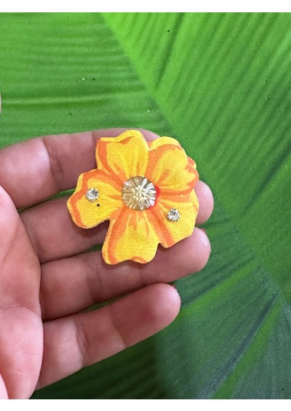 4x4 cm 3 Boyutlu Çift Katlı Taşlı Çiçek Arma Dikiş Bgiyim Aksesuarı