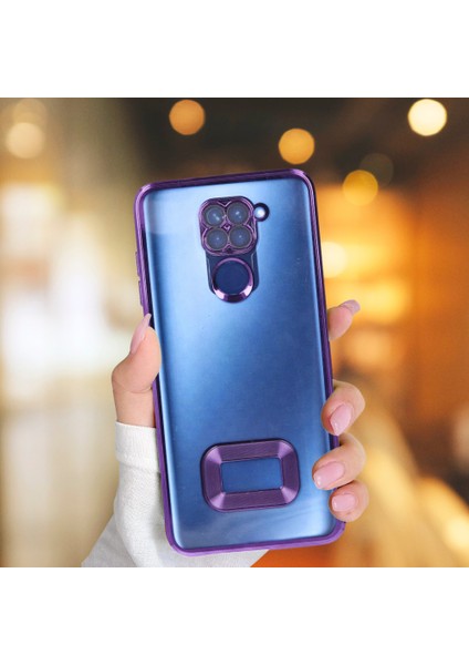 Mobil Mix Xiaomi Redmi Note 9 Yanları Renkli Lens Korumalı Logo Gösteren Tlp Mega Kılıf