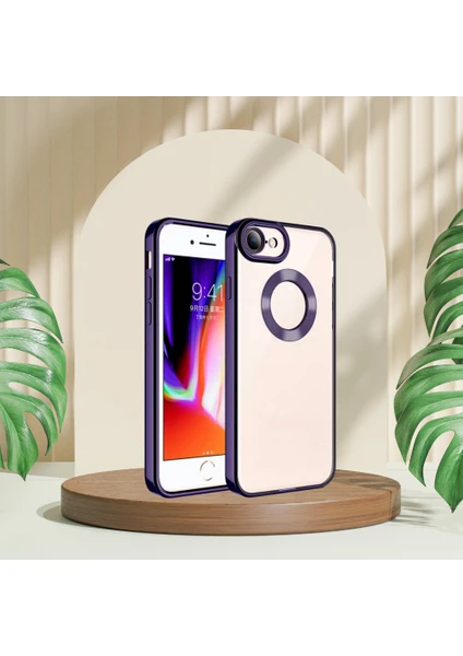 Mobil Mix Iphone 7 / 8 Uyumlu Yanları Renkli Lens Korumalı Logo Gösteren Tlp Mega Kılıf