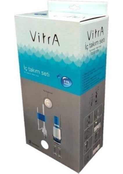Tekno Trust Vitra Klozet Iç Takımı, Tek Basmalı Rezervuar Iç Takımı 330B-1314