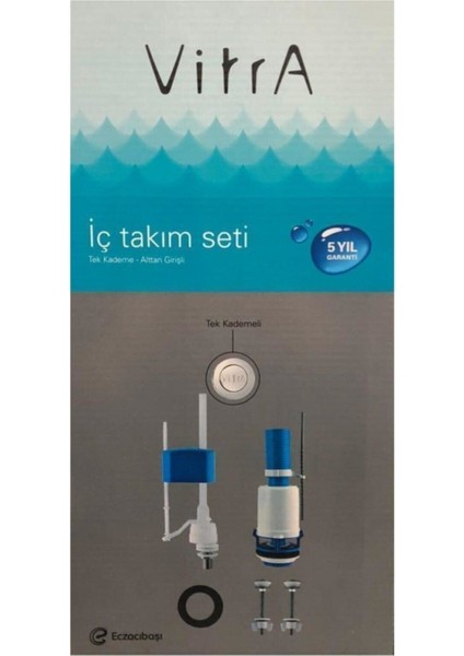 Tekno Trust Vitra Klozet Iç Takımı, Tek Basmalı Rezervuar Iç Takımı 330B-1314